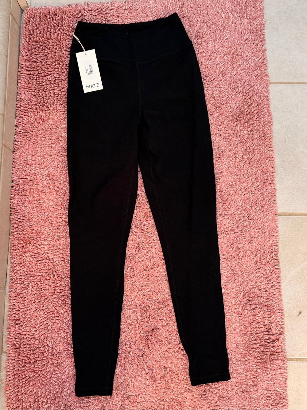 MATE the Label Organic Stretch Full Length Leggings Black S NWT